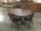 Vintage Cochrane cherry wood dining table w/ four chairs