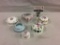 Collection of 6 ladies porcelain dresser boxes incl Royal Albert, Staffordshire, Royal Adderley