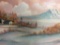 Original winter scene mountain landscape oil painting by Rita Parten