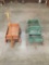 Two childrens antique wooden and metal wagons, as-is