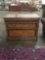 Modern burled maple veneer front antique style storage cabinet/file cabinet