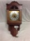 Gorgeous vintage gold trimmed face time strike chime wall clock in good cond missing pendulum