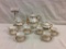 15 pc mid century gold and white Sterling China tea set made in Japan