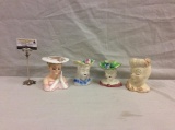 4 porcelain ladies display figurines; includes 1 Glamour Girls and 2 made in Japan