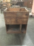 antique oak hand crafted rustic firewood box