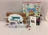 Collection of Hallmark Kiddie Car Classics; includes Kiddie Car Classics sign and more