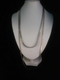 2 heavy sterling silver necklaces
