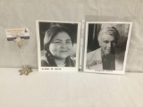 Charlton Heston & Elaine M. miles promo photo w/ autographs, both @ 8