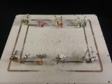 8 pair of sterling silver stud earrings w/ beautiful gemstones