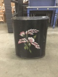 Vintage hand painted 1950's laundry hamper