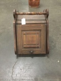 Antique wooden and tin lined coat scuttle in great shape