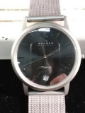 Skagen of Denmark mens stainless steel wristwatch with mesh band - 