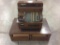 Mid century 50's/60's faux wood veneer National cash register - as is untested