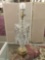 Vintage 1950's crystal lamp with large embellishments - as is no shade