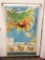 Vintage Classroom wall hanging map of Asia, extends to 6 ft from A.J. Nystrom & Co., Chicago