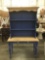 Vintage blue two piece rustic kitchen hutch