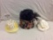 Selection of 3 ladies hats + floral hat box; includes a vintage Henry G. Ross original New York -