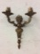 Vintage brass ornate candle holder sconce in good cond