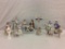 Selection of 10 vintage porcelain figurines incl. English and more figurine form the 40's-70;s