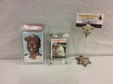 Mickey Mantle Topps #50 1964 card & graded 8 PSA 1964 #49 Hank Aaron T.C.G. card