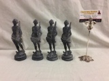 Selection of 4 Victorian reproduction Grecian figurines