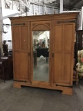 Vintage 6-piece mission style armoire by Allen & Appleyard Cabinet Makers & Upholsterers England