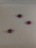 3 burmese trapiche rubies w/ blue stars