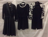 Selection of 3 vintage women's dresses; Halston III size 8, Gilberti & a Morton Myles for the