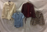 4 vintage women's jackets incl. a Albert Nipon jacket/skirt set & Argentinian leather jacket size