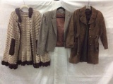 Set of 3 women jackets incl. Victoria leather jacket, Boston Traveler jacket sz 14 +