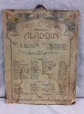 Antique early 1900's Theatre bill program for Aladdin by Royal Theatre