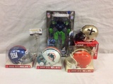 Football memorabilia - Ricky Williams auto'd mini helmet, Tim carter mini helmet + much more