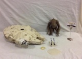 Vintage 1979 Star Wars Millenium Falcon as is + vintage Rancor star wars action figure