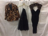 3 women's items incl. a leopard print style jacket from Alberto Makali size medium