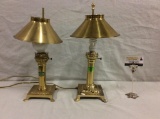 Set of two brass 