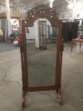 Royola Pacific antique inspired reproduction full size mirror with ornate detail