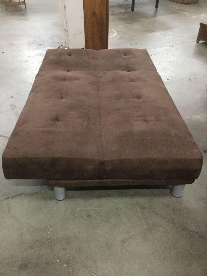 Modern brown microfiber sleeper sofa w/ multiple positions