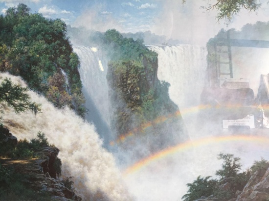 "Valley Of The Mists - Victoria Falls" signed by Larry Dyke 1991 numbered 689/1250 w/ COA