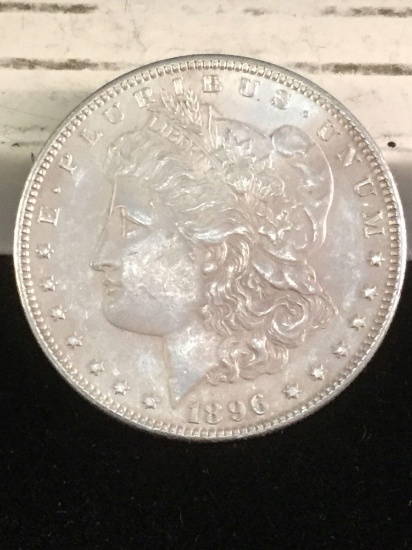 A beautiful 1896 silver Morgan dollar