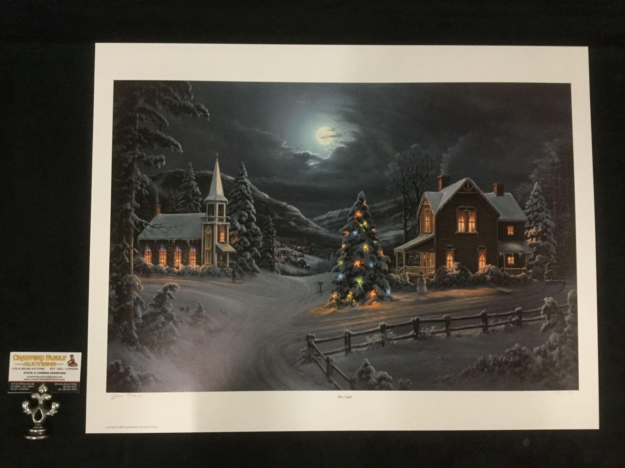 All Is Bright Jesse Barnes Print 2000 Signed D 1753 1950 W