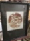 Theolaena framed wood block print signed Kenneth Smith 1972