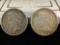 Set of 2 silver 1922-S peace dollars