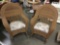 Pair of matching rattan/wicker late mid century/early 70's rocking chairs