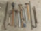 14 pc heavy duty tool lot incl. sledgehammer, axes, shovels, crowbar & more