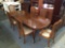 Vintage maple dining room table with 2 leaves and 6 caneback chairs