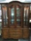 Thomasville maple china cabinet w/ lighted top