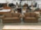 Clayton Marcus upholstered brown couch and love seat set