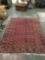 Large Bocara pattern hand-tied wool area rug, red w/ ornate pattern