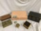 Collection of six vintage dresser boxes incl. mini Victorian steamer trunk & jewelry box