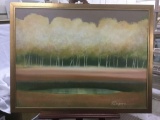 Original Forest's Edge landscape painting on canvas - signed
